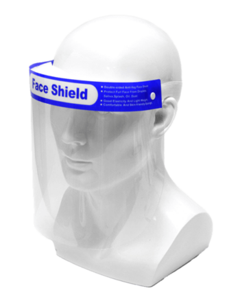 Disposable Face Shield - Blue - Latex Free - 10 Pack