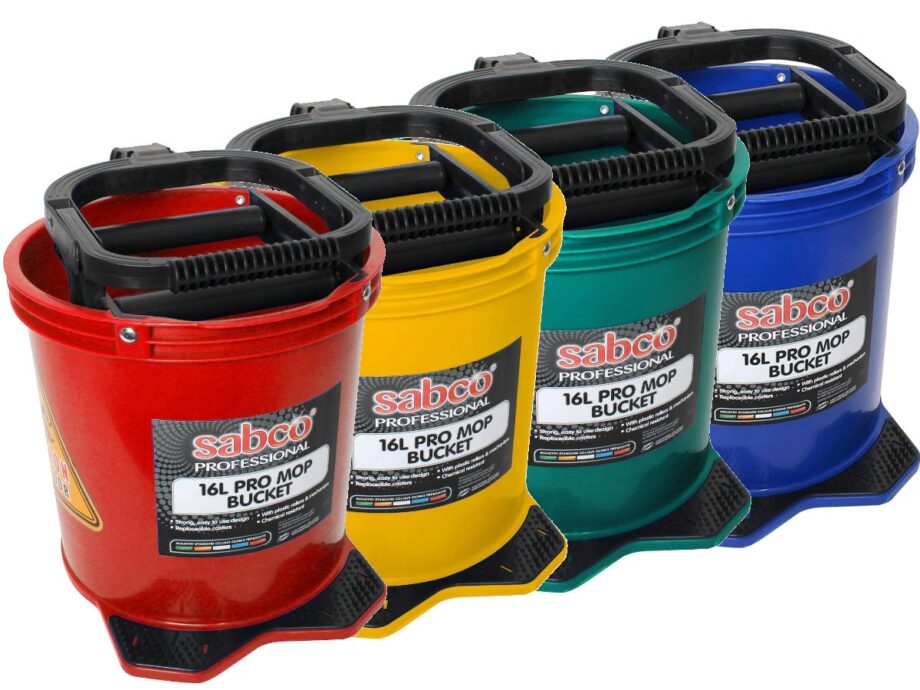 Bucket All Colours Heavy Duty Plastic Pro Mop Bucket With Plastic Wringer 16L | Newfound ...