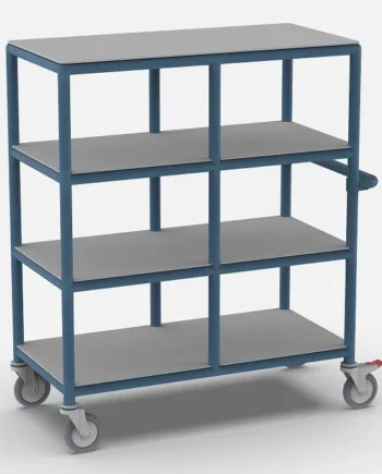 Polymedic IT419NLW-BLS Double 4 Shelf