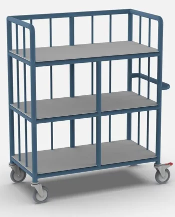 Polymedic-IT441-BLS-Medium-Laundry-Corral-3-Shelf