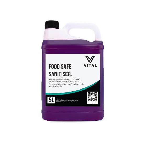 Vital Food Safe Sanitiser – No Rinse 5L NDG