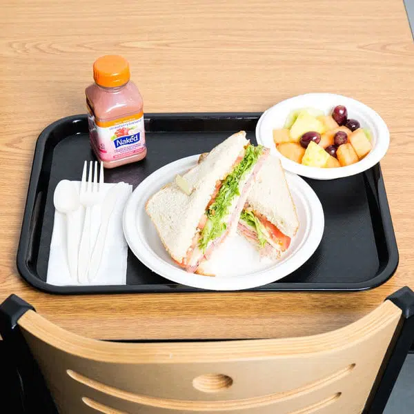 Plastic Fast Food Tray Black