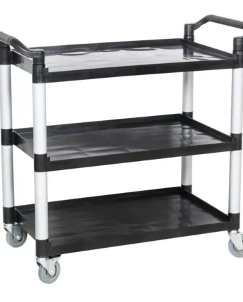 3 Tier Utility Trolley Large Black