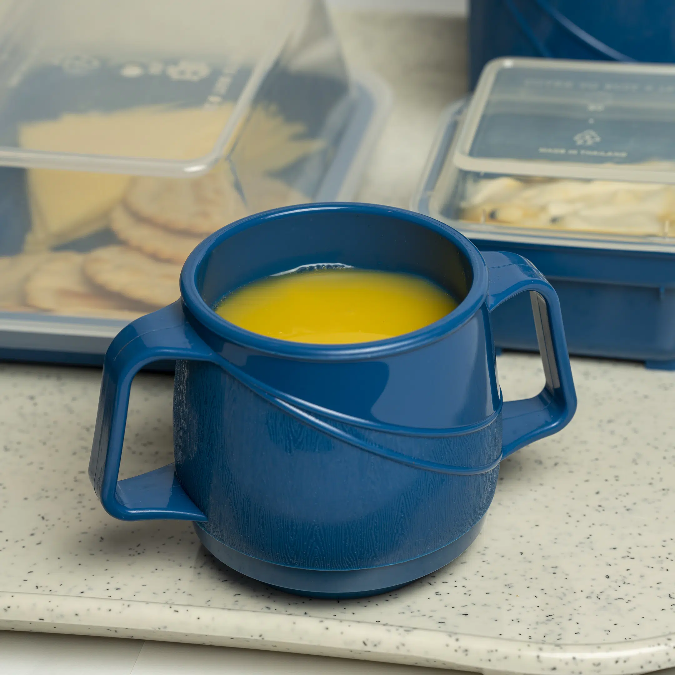 Moderne Insulated Double Handle Mug Blue 250mL - CTN 24