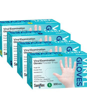 Clear Saniflex Vinyl Disposable Powder Free Gloves