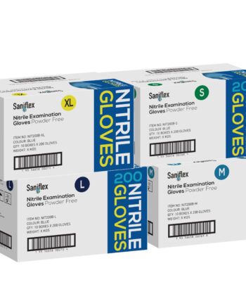 Saniflex Nitrile Gloves Powder Free Blue 200 Pack