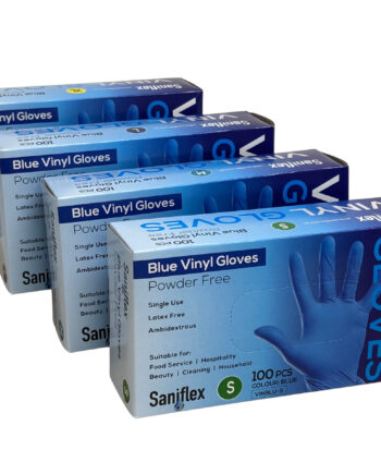 Blue Saniflex Vinyl Disposable Powder Free Gloves